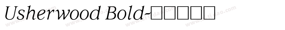 Usherwood Bold字体转换